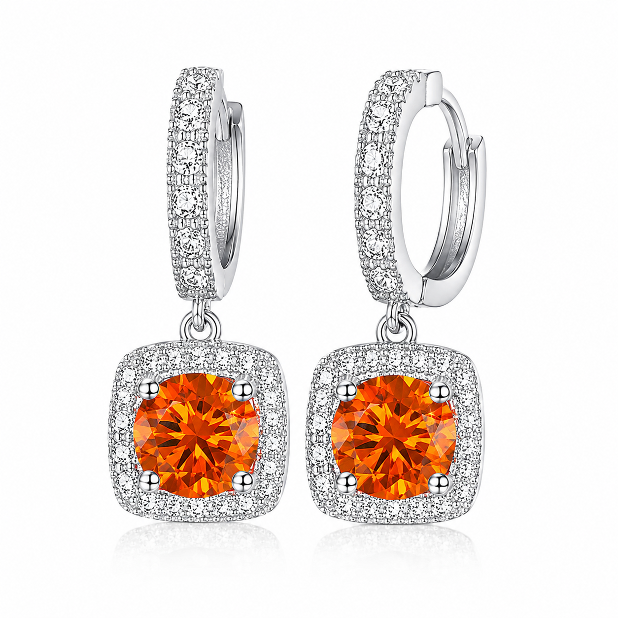 Aretes Celestia Halo de Moissanita