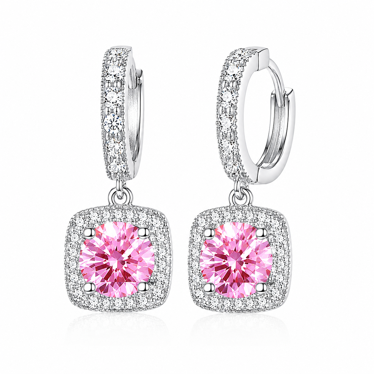 Aretes Celestia Halo de Moissanita