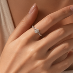 Anillo Aurora de Moissanita 0.50 CT en Plata 925