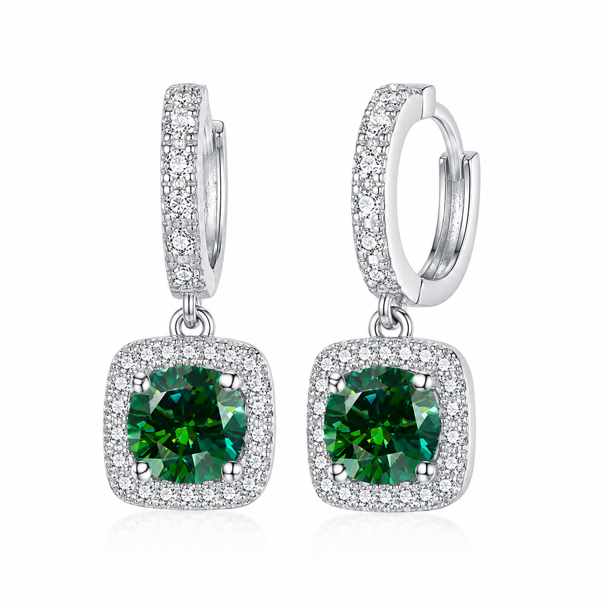 Aretes Celestia Halo de Moissanita