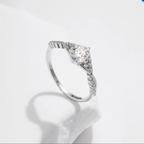 Anillo Aurora de Moissanita 0.50 CT en Plata 925