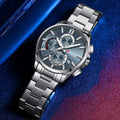 Curren Silver-Tone Chronograph Watch