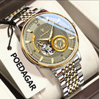 Poedagar Skeleton Two-Tone Watch