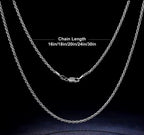 925 Sterling Silver Rope Chain