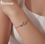 925 Sterling Silver Infinity Crystal Bracelet