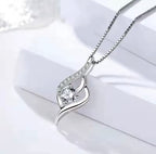 Luminous White Gold Pendant Necklace