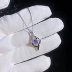 Luminous White Gold Pendant Necklace