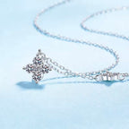 Golden Clover Pendant Silver Necklace