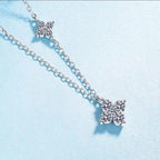 Golden Clover Pendant Silver Necklace
