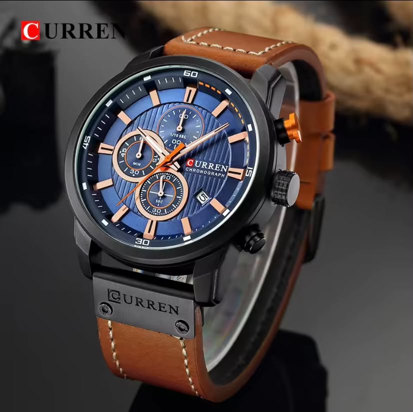 Curren Chronograph Leather Watch