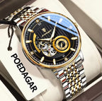 Poedagar Skeleton Two-Tone Watch
