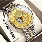 Poedagar Skeleton Two-Tone Watch