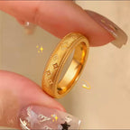 Celestial Star 24K Gold Band Ring