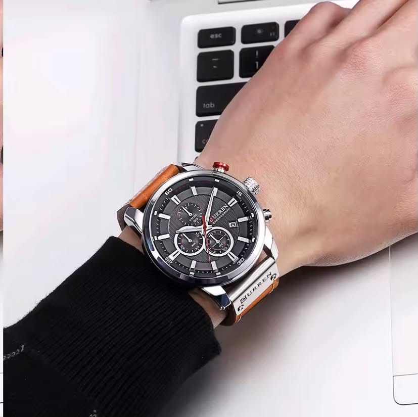 Curren Chronograph Leather Watch