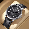 LIGE Classic Date Leather Watch