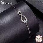 925 Sterling Silver Infinity Crystal Bracelet