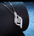 Luminous White Gold Pendant Necklace