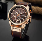 Curren Chronograph Leather Watch