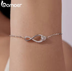 925 Sterling Silver Infinity Crystal Bracelet